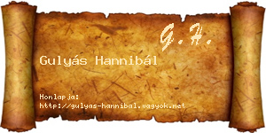 Gulyás Hannibál névjegykártya
