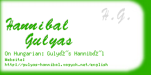 hannibal gulyas business card